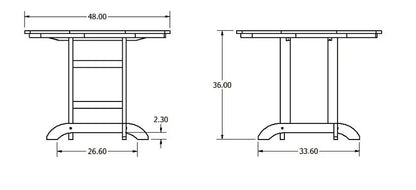 Sequoia Outdoor Homestead 48in Diameter Counter Height Dining Table