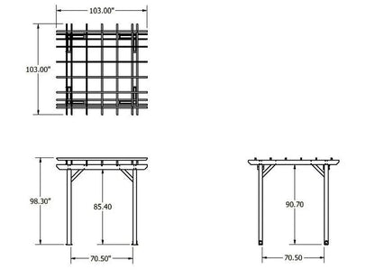 Sequoia Outdoor St. Clair 8x8 Pergola