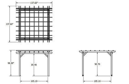 Sequoia St. Clair 12x12 Pergola by Highwind Living