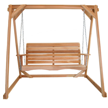 All Things Cedar 6-Ft Cedar Garden A-Frame & Porch Swing Set – AF72-S