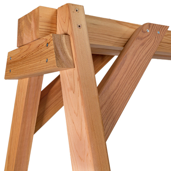 All Things Cedar 7.5-Ft A-Frame Cedar Garden Swing Stand – AF90