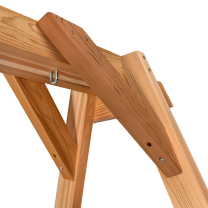 All Things Cedar 7.5-Ft Cedar Garden A-Frame and Porch Swing Set
