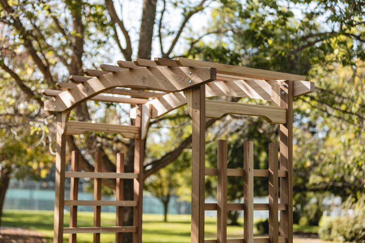 All Things Cedar Pagoda Garden Arbor & Planter Box Set PA96-Set