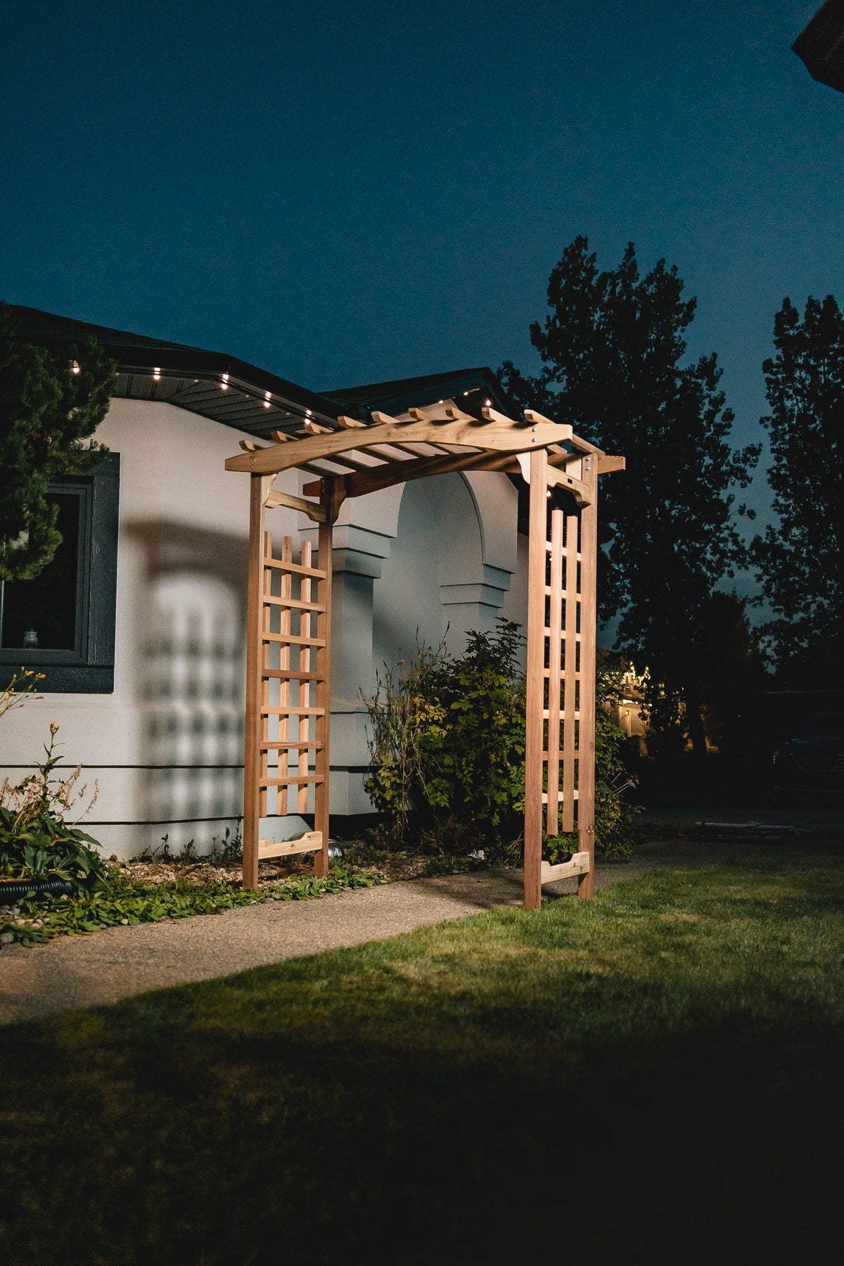 All Things Cedar Pagoda Garden Arbor & Planter Box Set PA96-Set