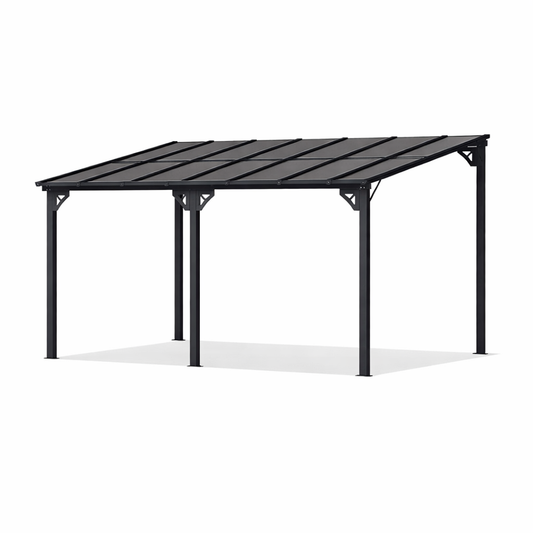 14 Ft. W X 10 Ft. D Aluminum Pergola with Canopy