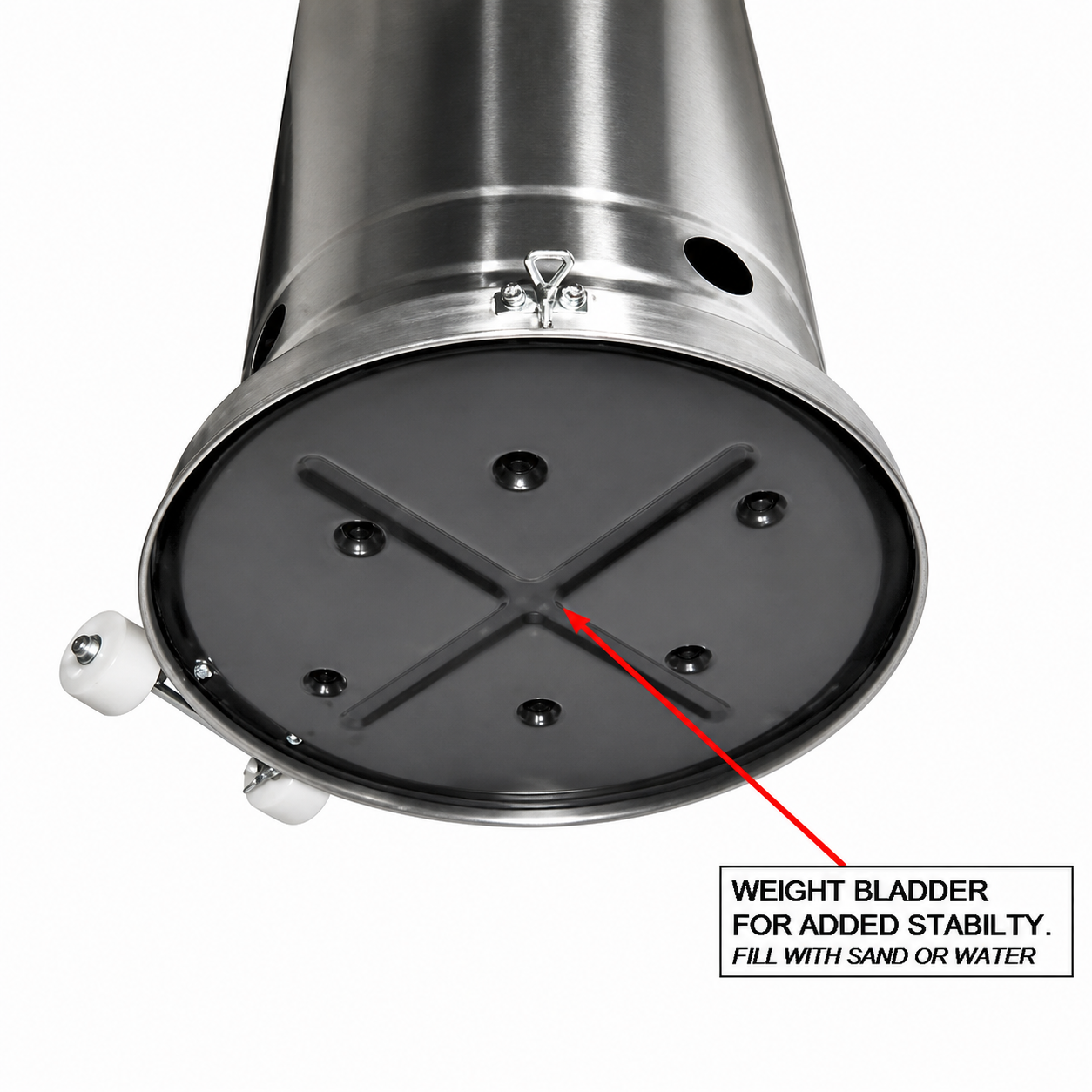 48,000 BTU Stainless Steel/Hammered Bronze Propane Patio Heater