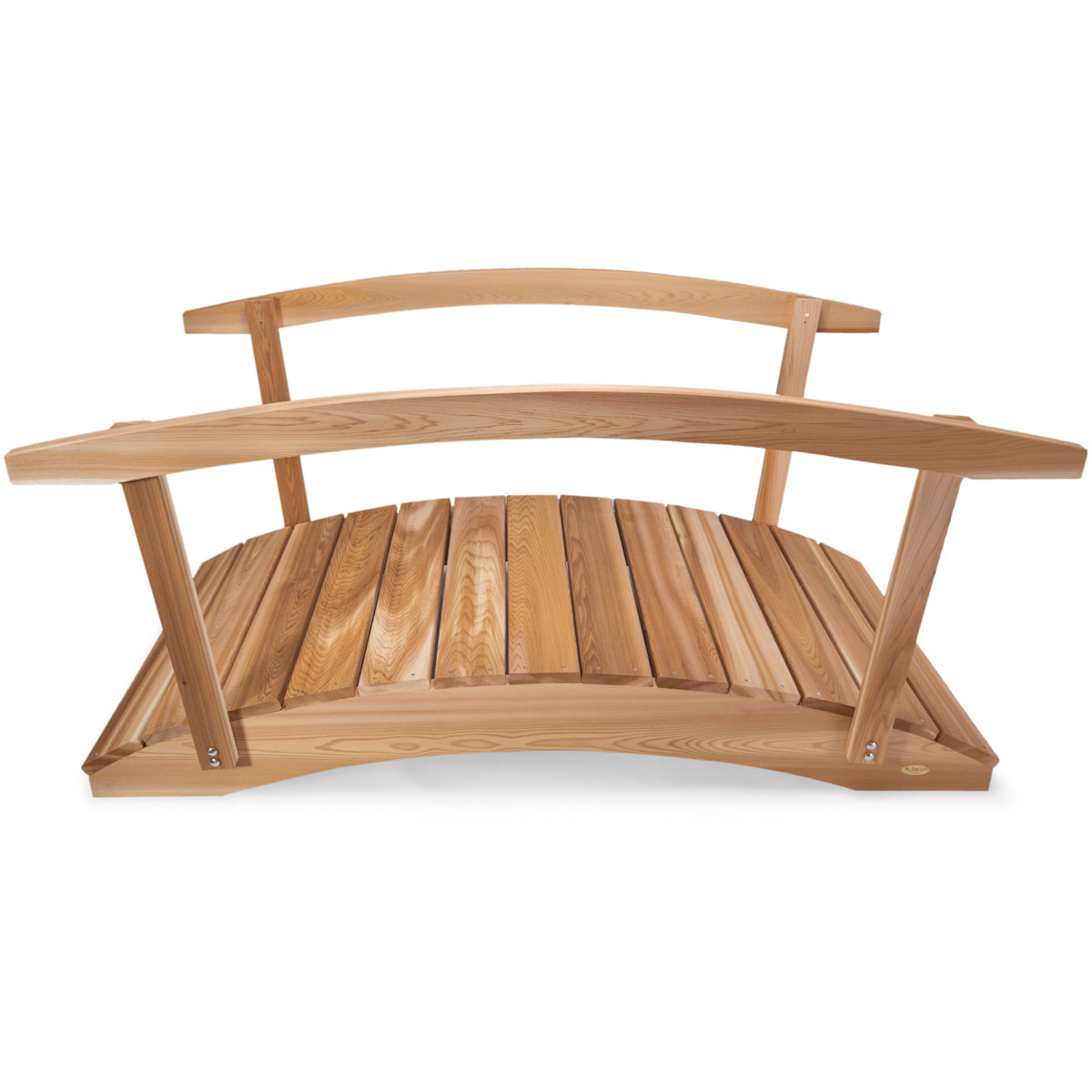 All Things Cedar 6-Ft Cedar Garden Bridge with Side Rails – FB72-R