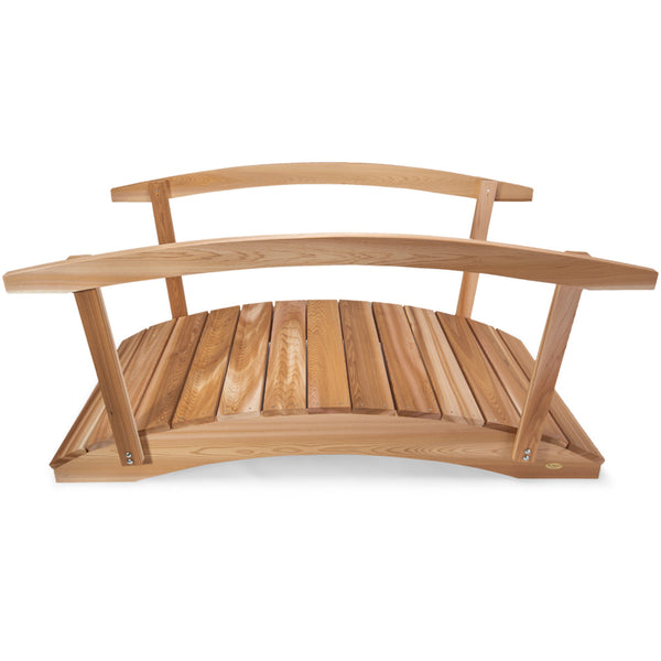 All Things Cedar 6-Ft Cedar Garden Bridge with Side Rails – FB72-R