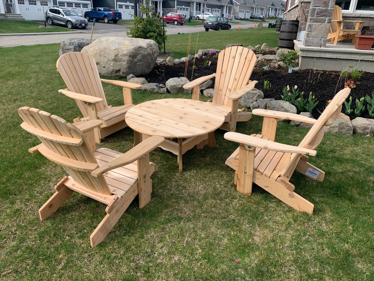 All Things Cedar Wooden Royal Social Set for 4