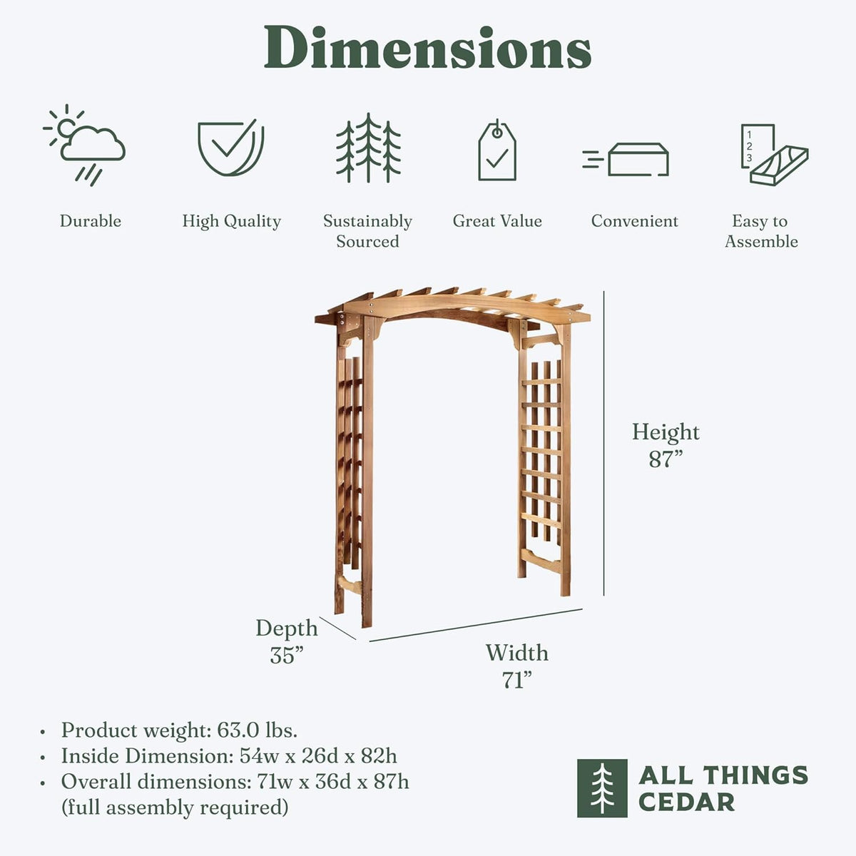 All Things Cedar Pagoda Garden Arbor & Planter Box Set PA96-Set