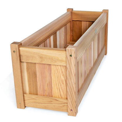 All Things Cedar Planter Box with Trellis Privacy Screen Set PL30-T