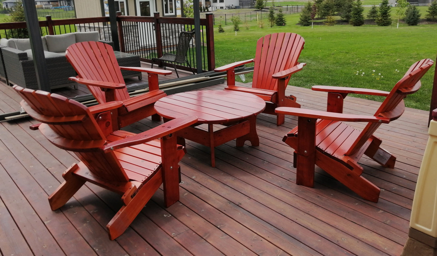 All Things Cedar Wooden Royal Social Set for 4