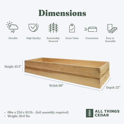 All Things Cedar 6x2 Ft Double Layer Raised Garden Box – RG72-2